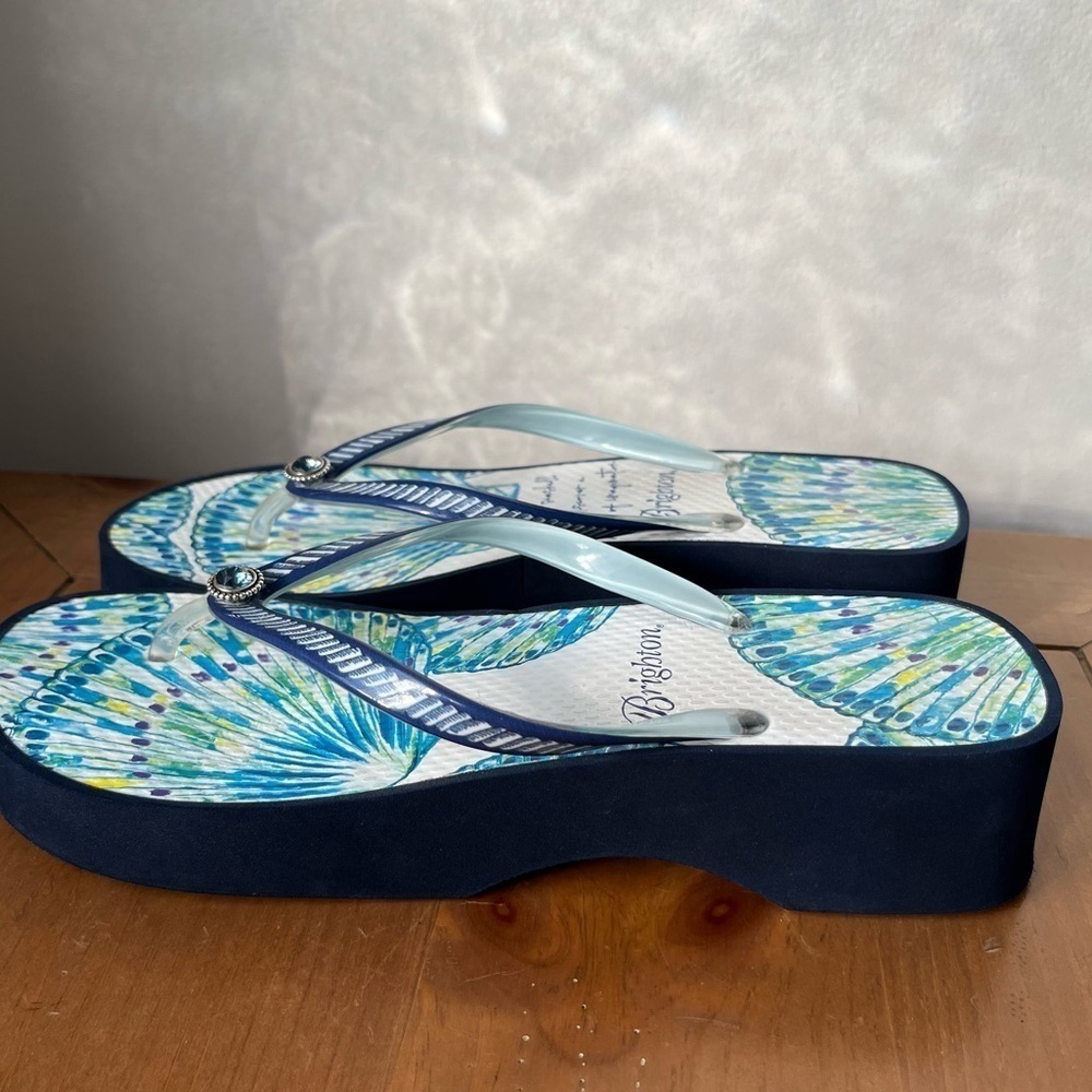 Brighton Women’s CALYPSO SHELL Sand Flip Flops
STYLE SAND NVY2 Navy Blue White 7 - Picture 6 of 15